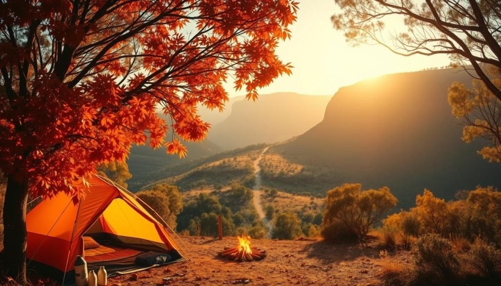 autumn camping in australia
