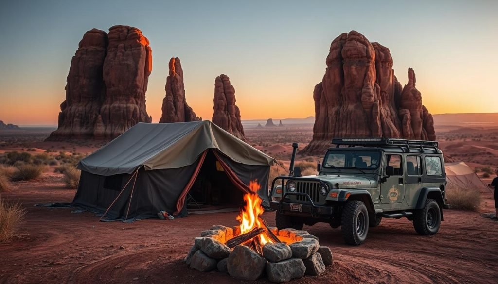 wild camping in the outback