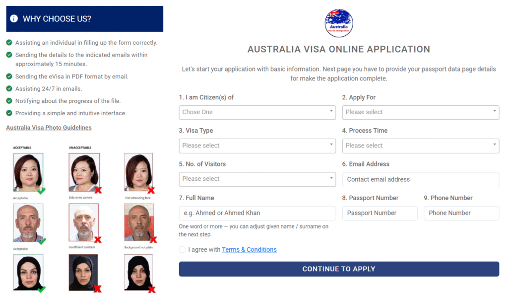 AUSTRALIA VISA ONLINE APPLICATION