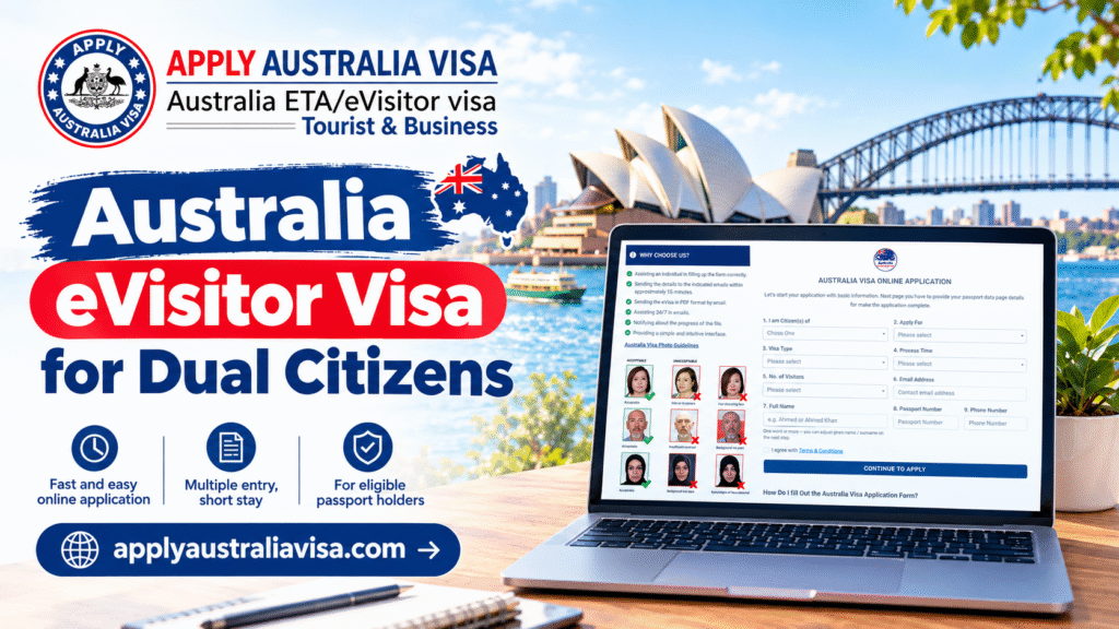 australia evisitor visa for dual citizens